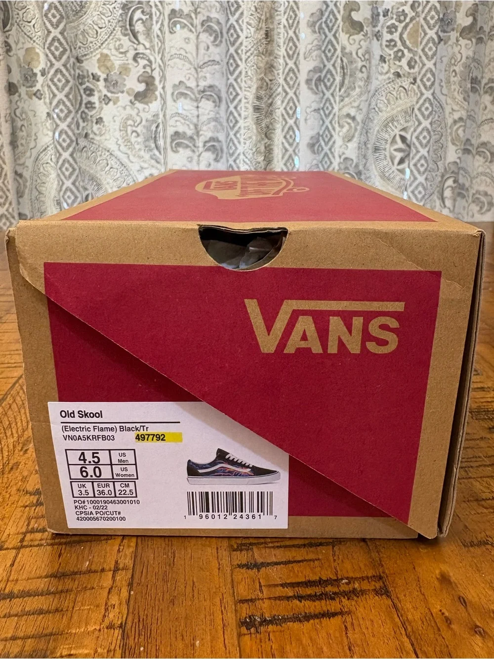 Vans Kids Old Skool “Electric Flame” Black with Neon Lightning - 4.5Y / 6-6.5 W - Picture 10 of 11